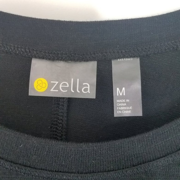 ZELLA Black Twisty Turn Workout Lounge Yoga Tee M - Picture 5 of 8